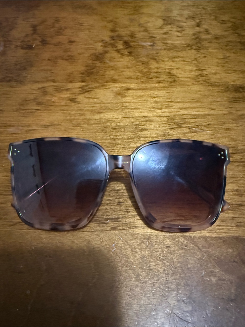 TJ Maxx Oversized Square Sunglasses - Tortoiseshell Brown